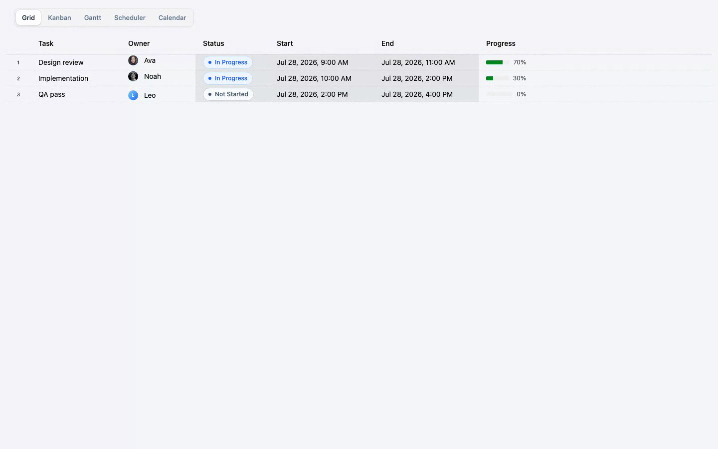 Unified Planning Suite showcase